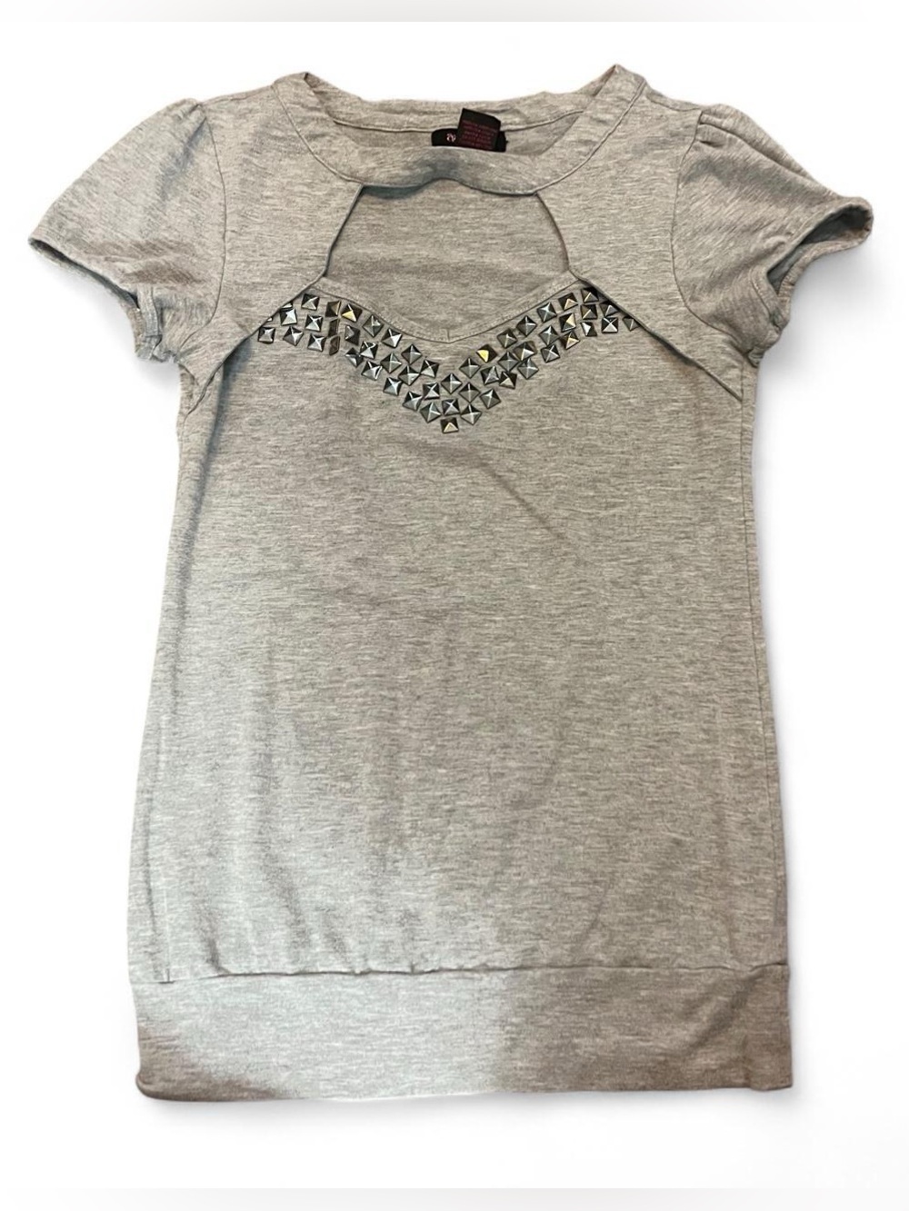 Vintage Y2K Anxiety Gray Studded Women’s L Goth Punk Grunge